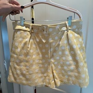 Yellow Floral Women's Shorts